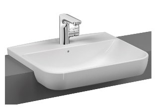 Vitra Sento Yarım Tezgah Lavabo 54cm-Beyaz 5637B003-0001